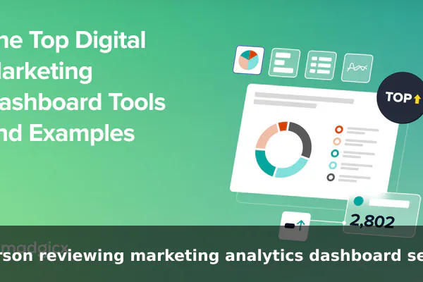 person reviewing marketing analytics dashboard self-assessment