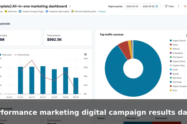 performance marketing digital campaign results dashboard
