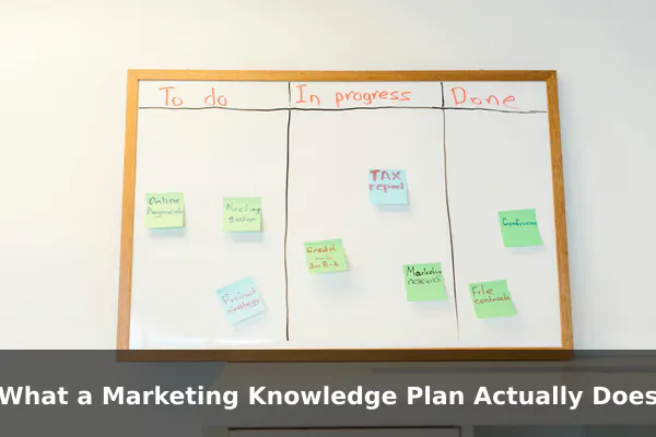 What a Marketing Knowledge Plan Actually Does