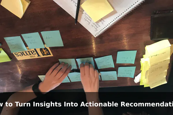 How to Turn Insights Into Actionable Recommendations